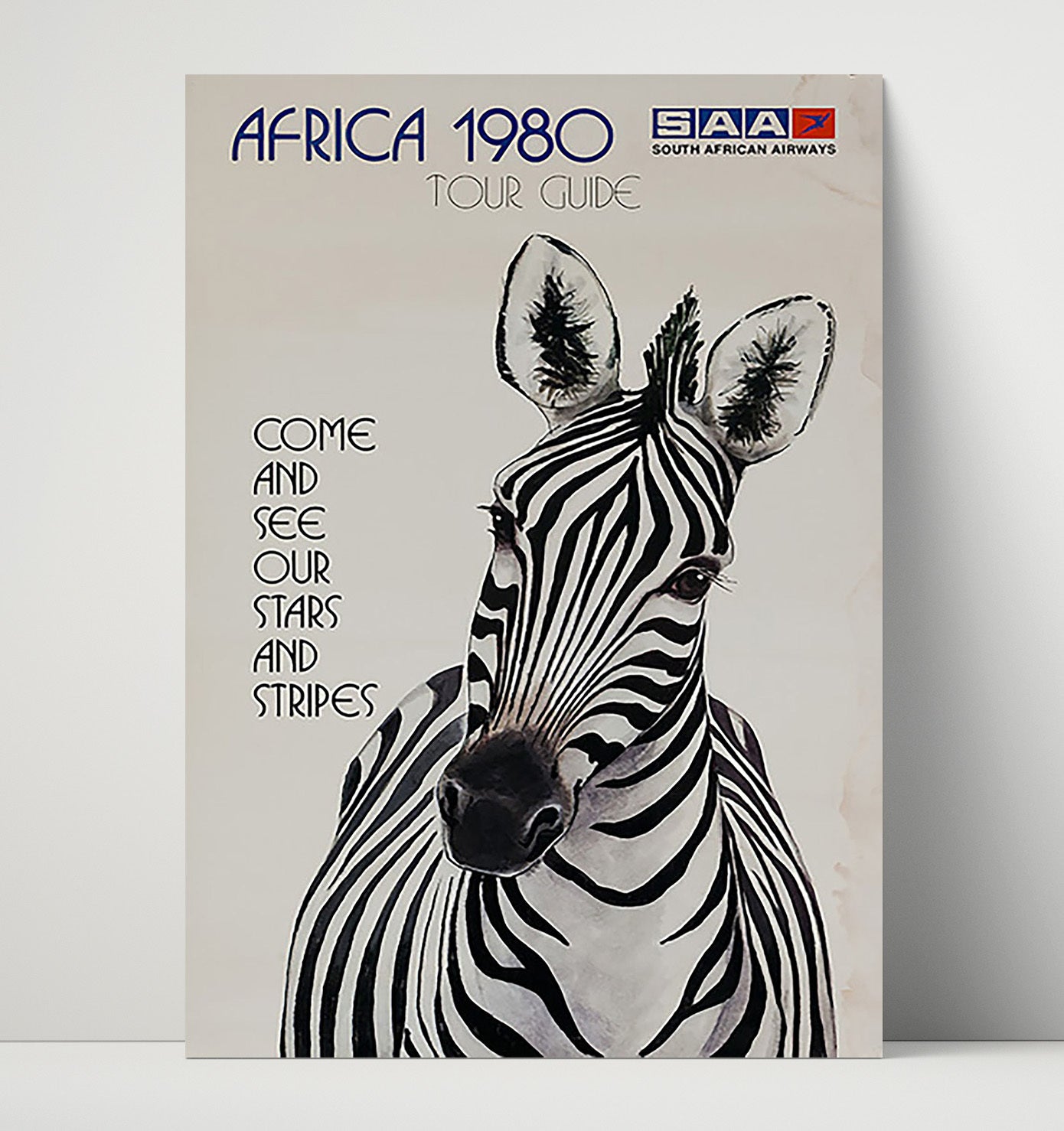 Africa SAA Tour Guide Vintage Travel Print 16x20 Unframed Print travel wall art print