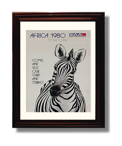 Classic Travel Poster - Africa - SAA Tour Guide