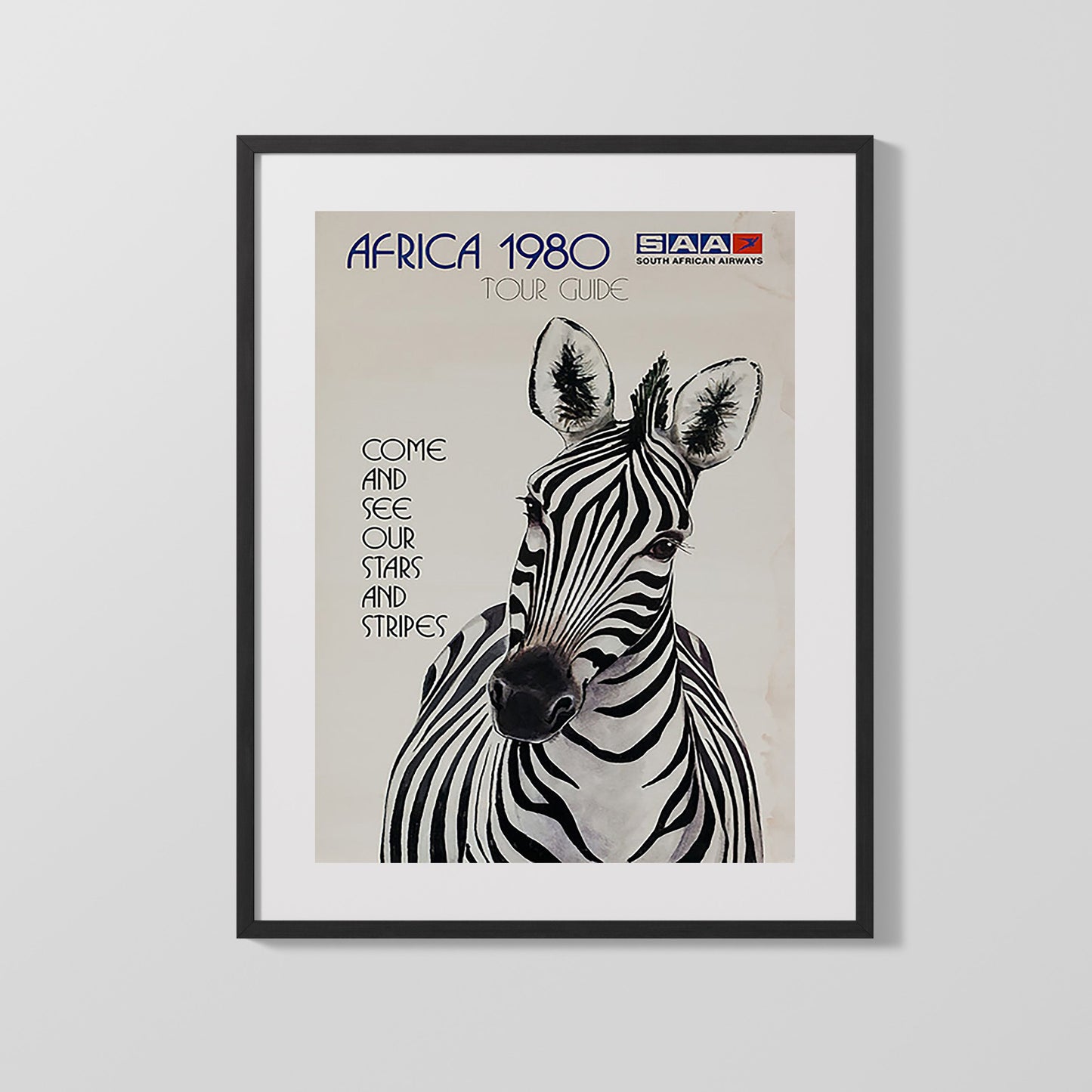 Classic Travel Poster - Africa - SAA Tour Guide