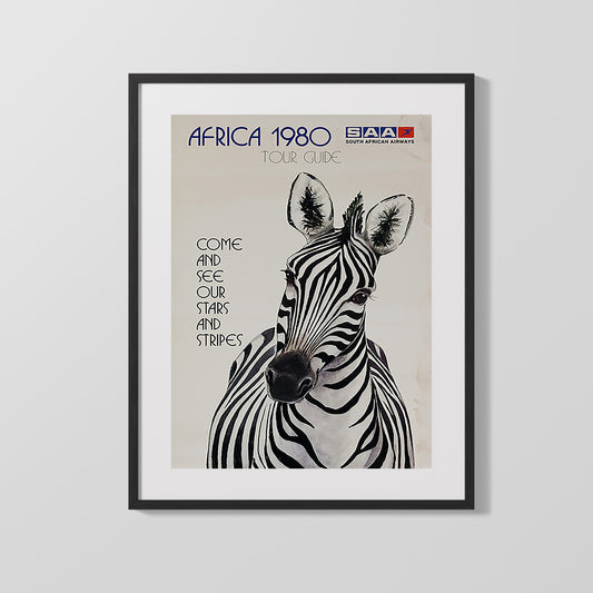 Classic Travel Poster - Africa - SAA Tour Guide