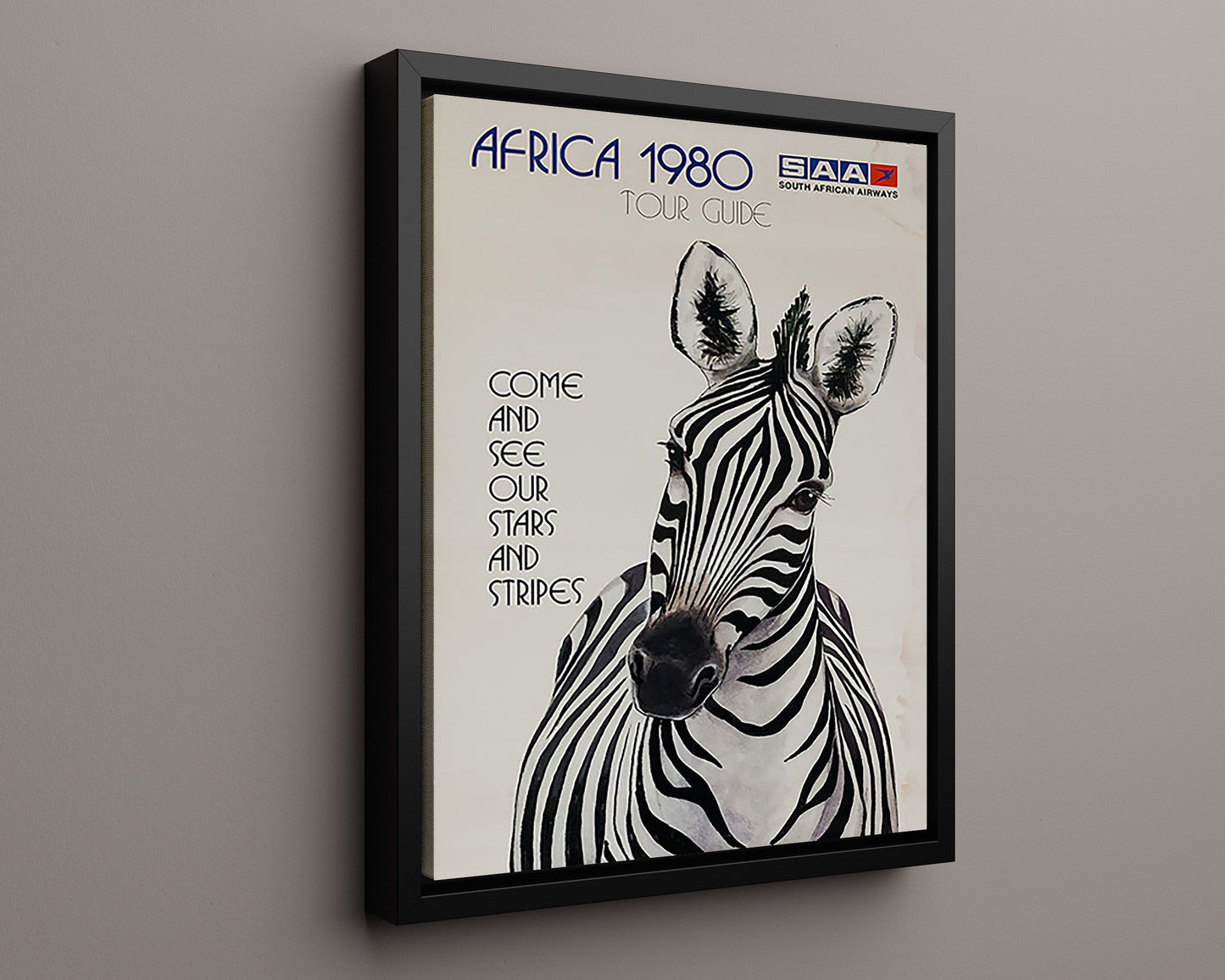 Classic Travel Poster - Africa - SAA Tour Guide