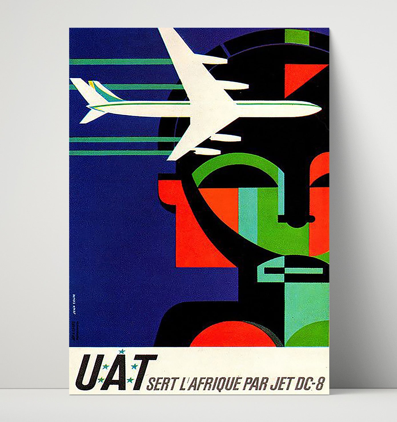 Africa UAT Airways Vintage Travel Print 16x20 Unframed Print travel wall art print