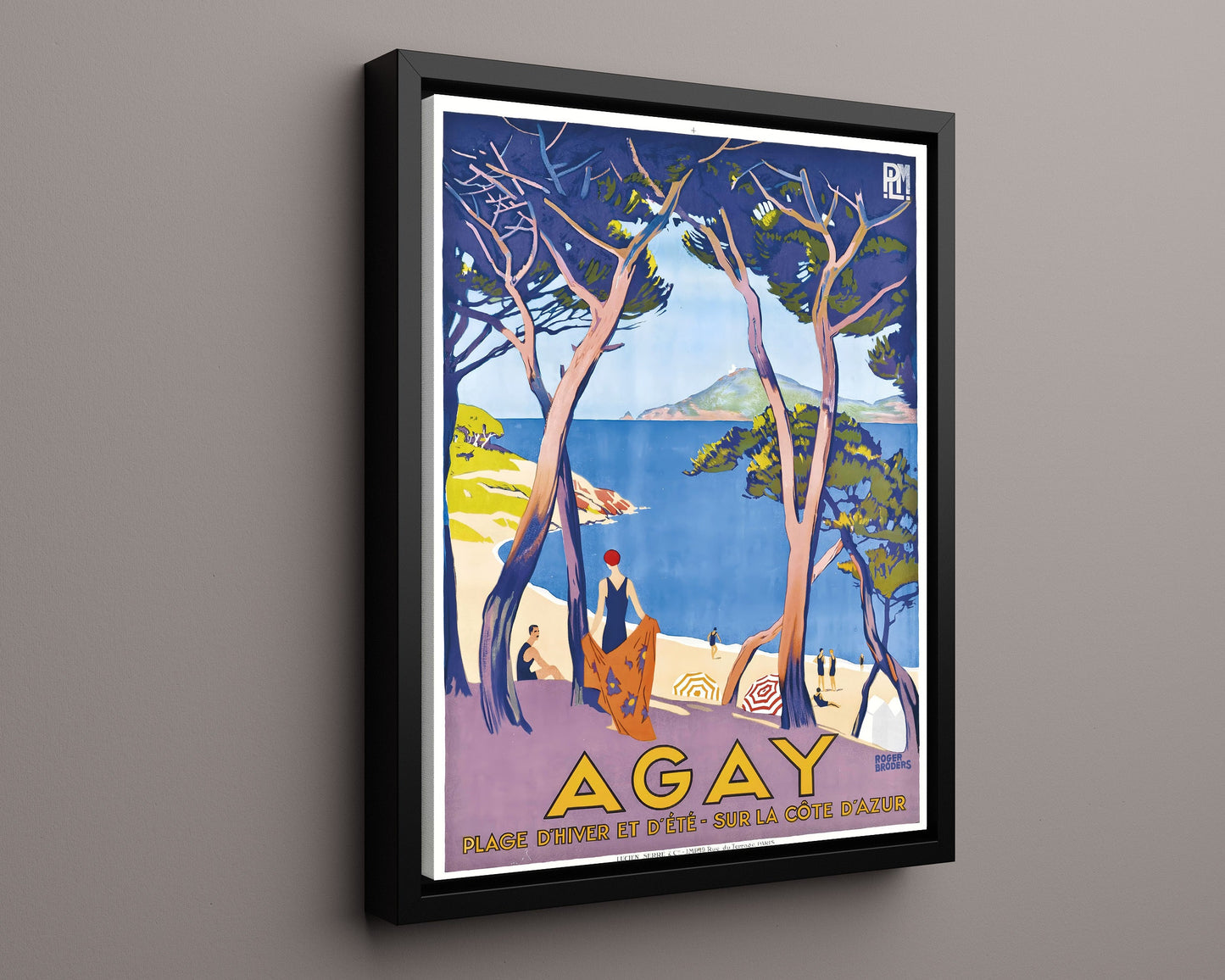Classic Travel Poster - Agay - Cote dAzur Beach