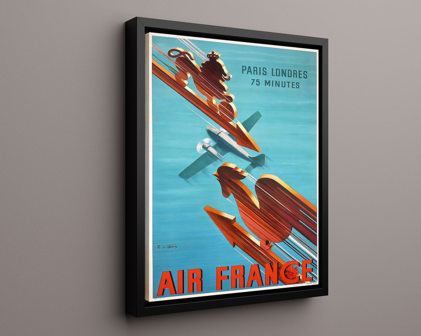 Classic Travel Poster - Air France - Paris to London