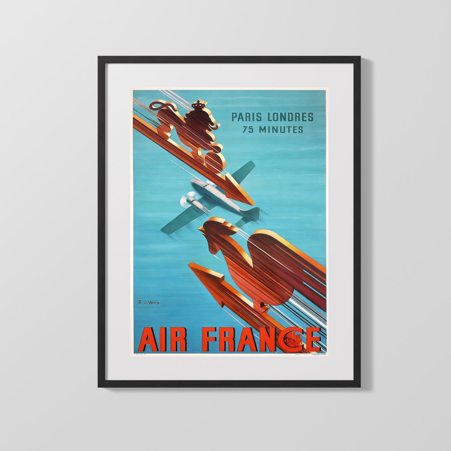 Classic Travel Poster - Air France - Paris to London