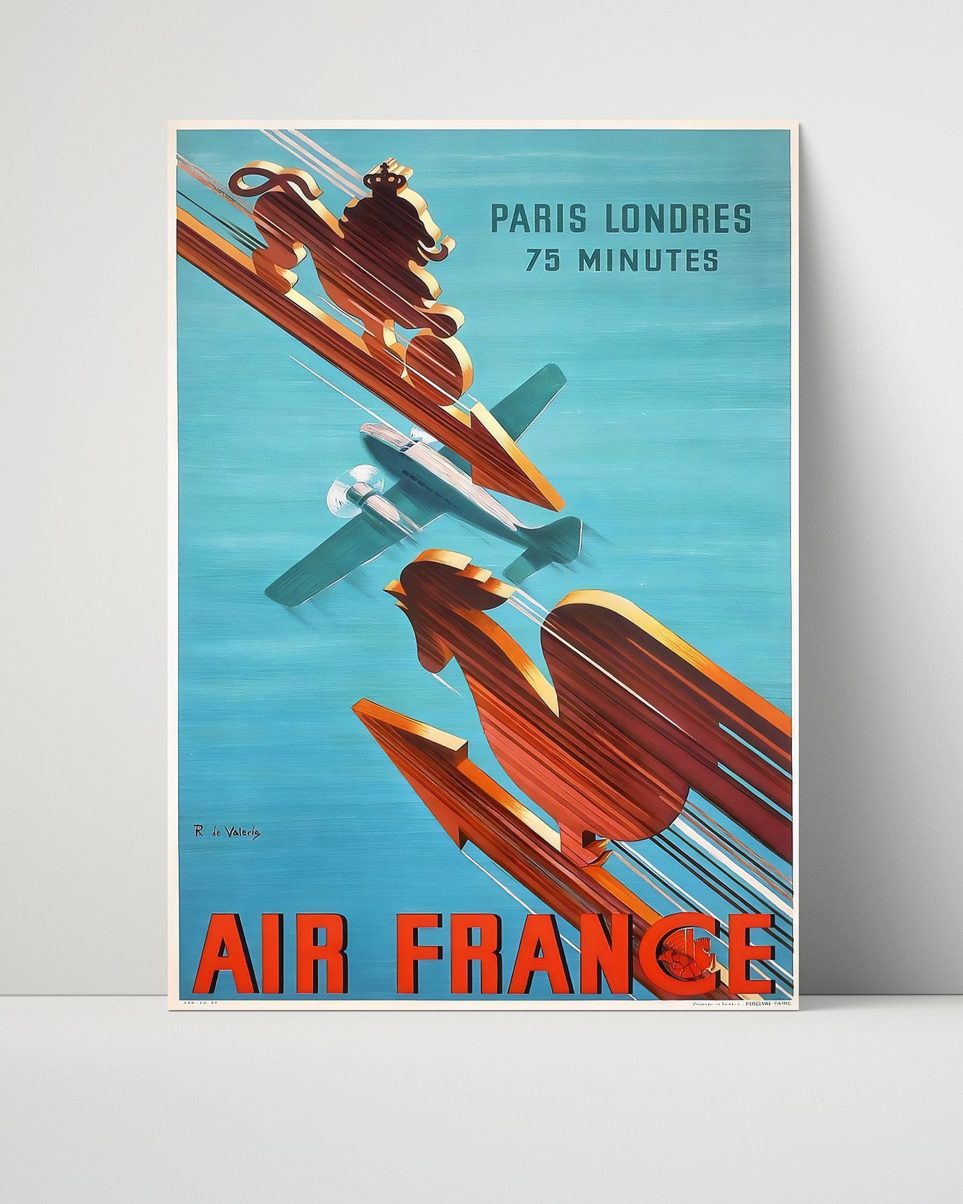 Classic Travel Poster - Air France - Paris to London