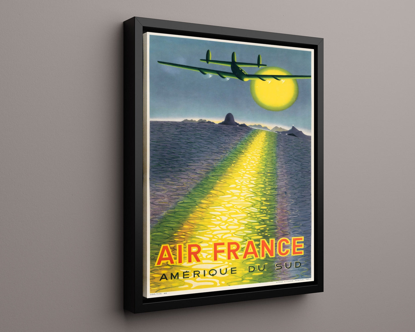 Classic Travel Poster - Air France - South America Africa Map