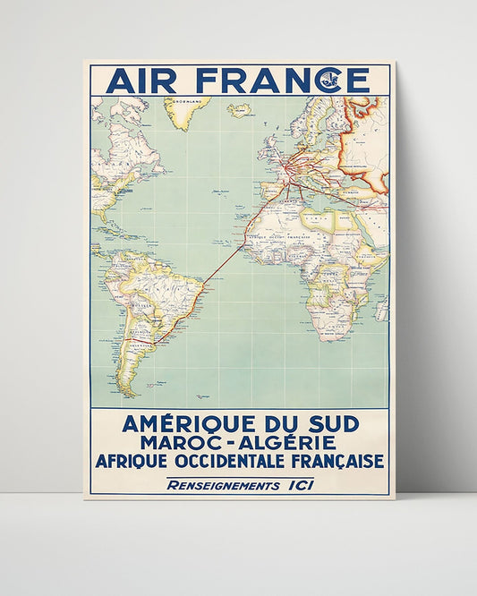 Classic Travel Unframed Poster -  Air France - South America