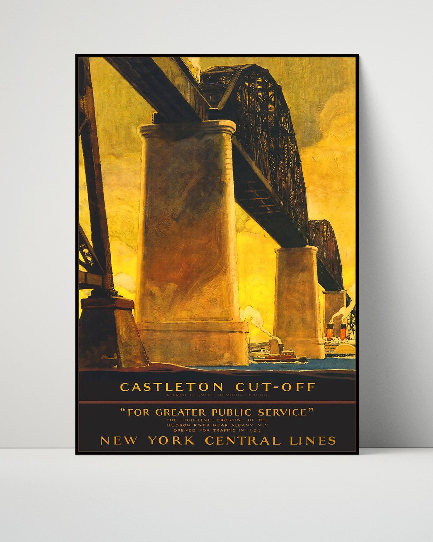 Classic Travel Poster - Albany - Castleton Cut-Off Bridge