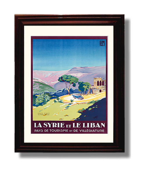 Aley Syria and Lebanon travel poster wall art 8x10 Canvas