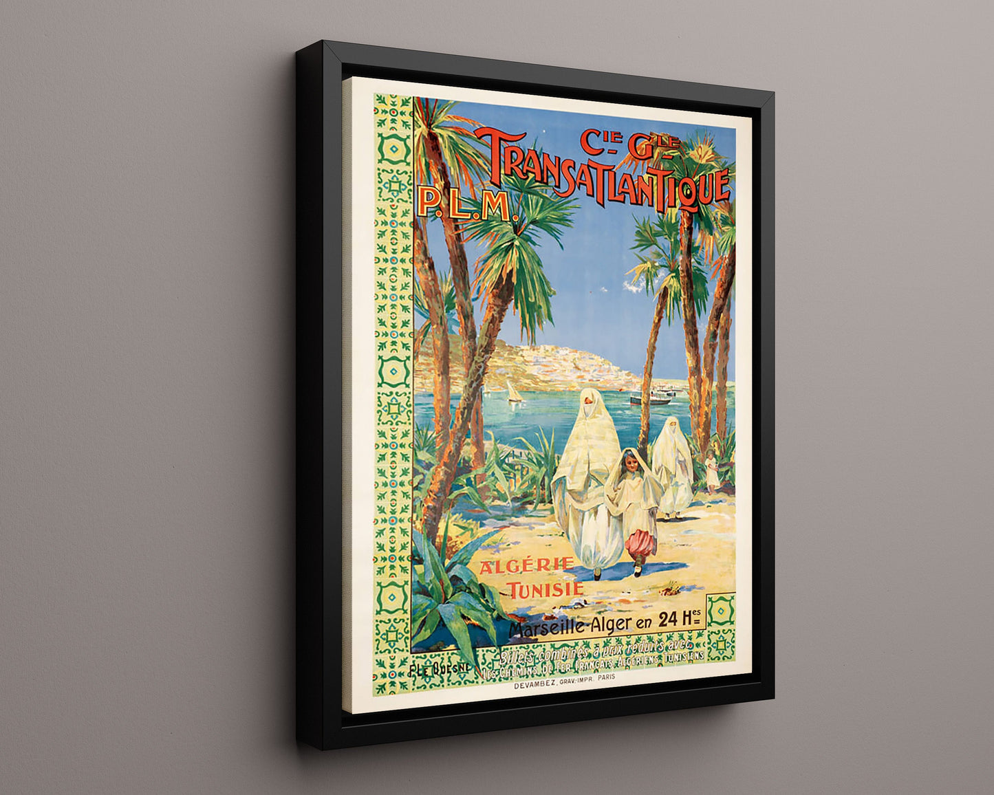 Classic Travel Poster - Algeria Tunisia - PLM