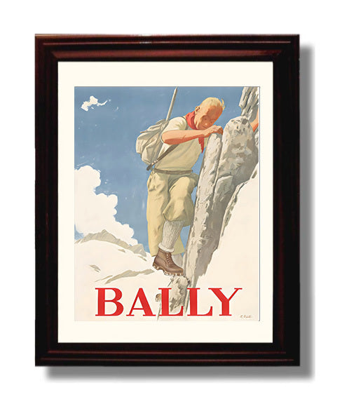 Alps Bally Climber travel poster wall art 8x10 Canvas
