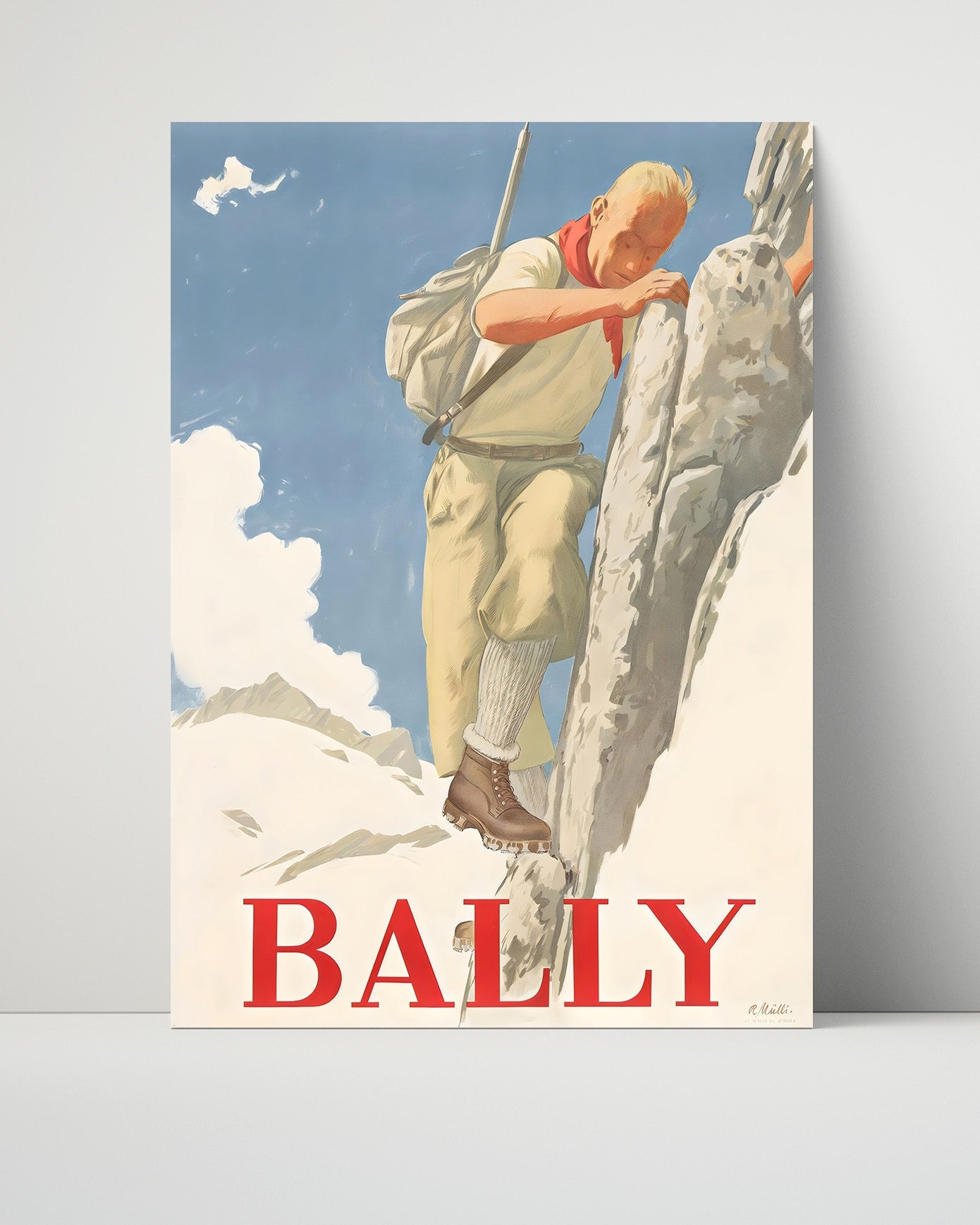 Classic Travel Poster - Alps - BallyClimber