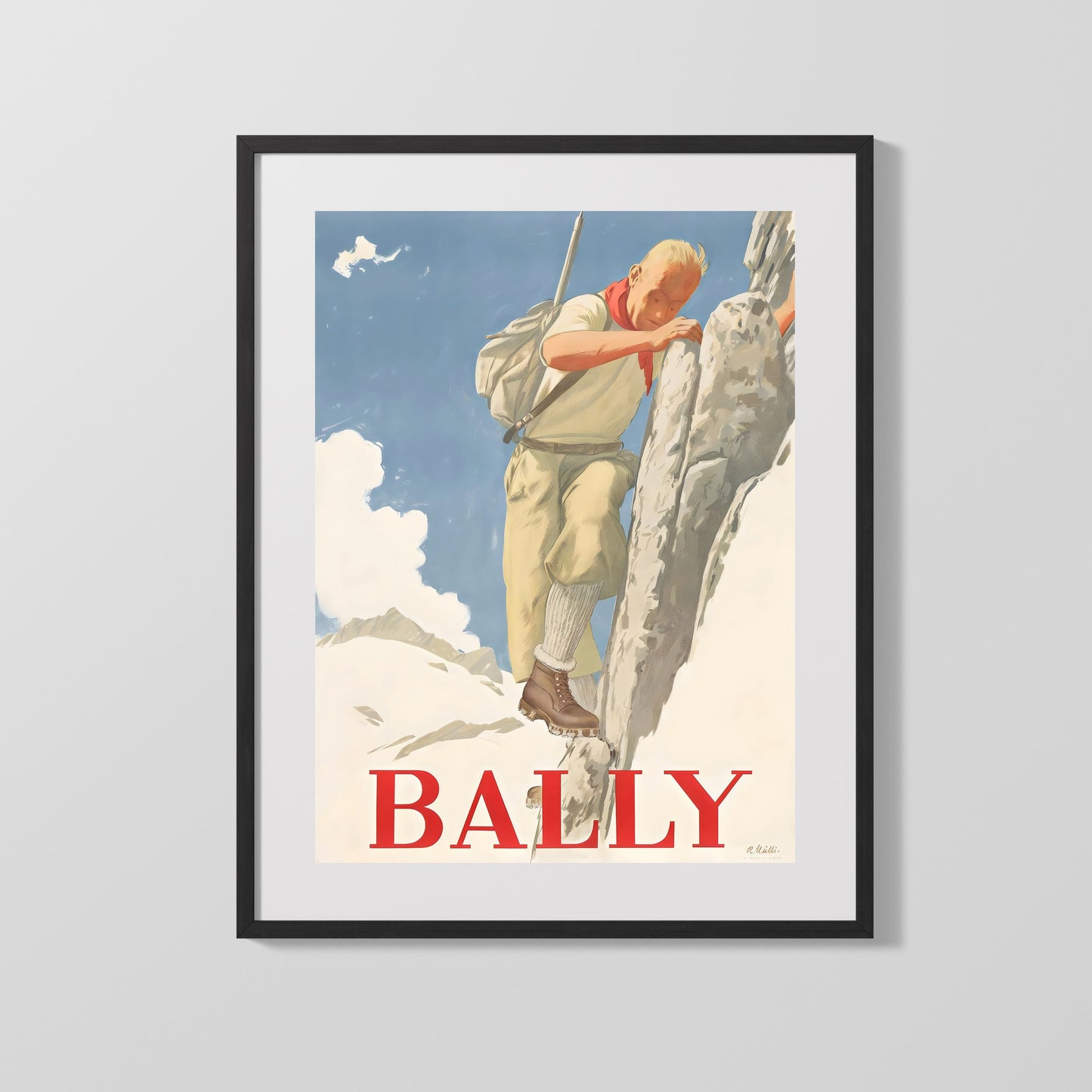 Classic Travel Poster - Alps - BallyClimber