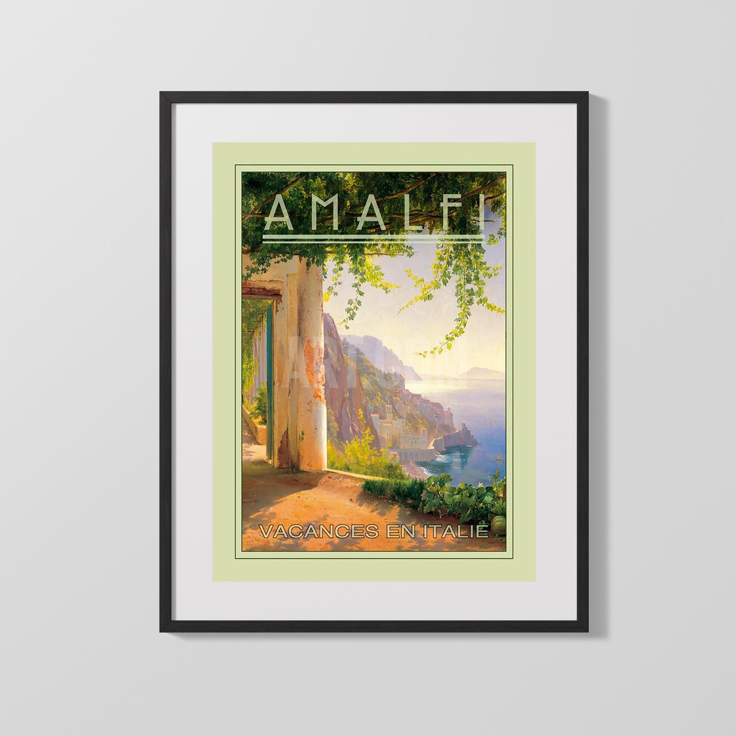 Classic Travel Poster - Amalfi - Vacances en Italie