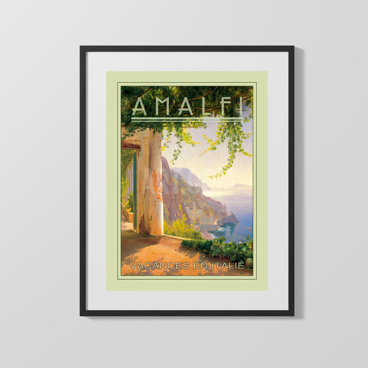 Classic Travel Poster - Amalfi - Vacances en Italie