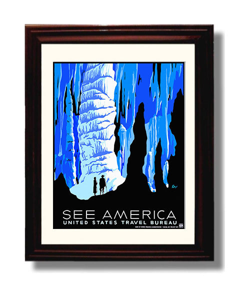 America America travel poster wall art 8x10 Canvas