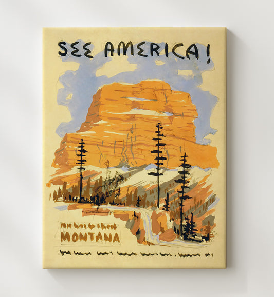 America America Montana 1 - Travel - 20x24 Canvas