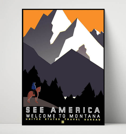 America America Montana Horse - Travel - 16x20 Unframed Print