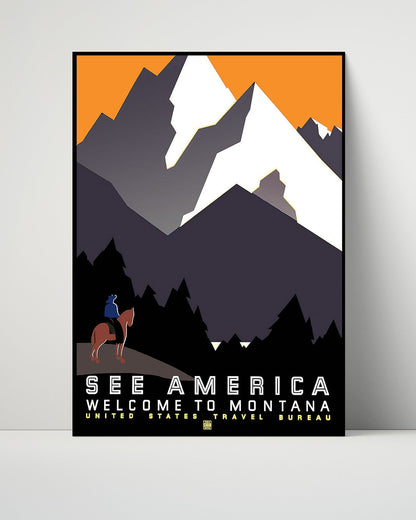 Classic Travel Unframed Poster -  America - America Montana 3