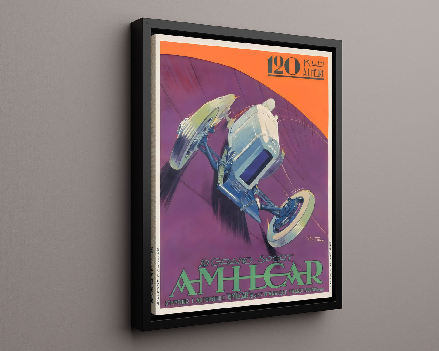 Classic Travel Poster - Amilcar - Grand Sport Racing