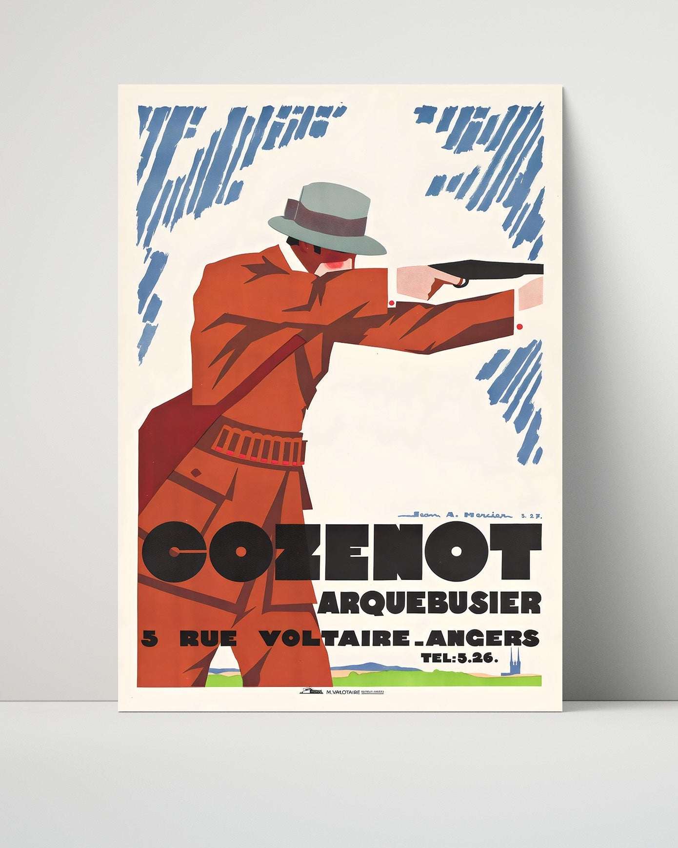 Classic Travel Poster - Angers - CozenotArquebusier