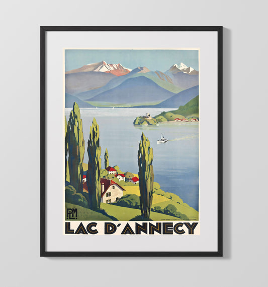 Annecy Lac d Annecy - Travel - 16x20 Gallery Frame