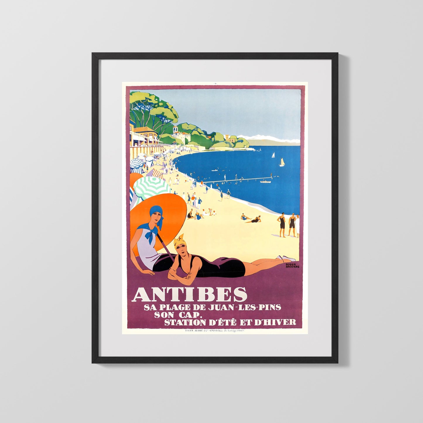 Classic Travel Poster - Antibes - Juan-les-Pins
