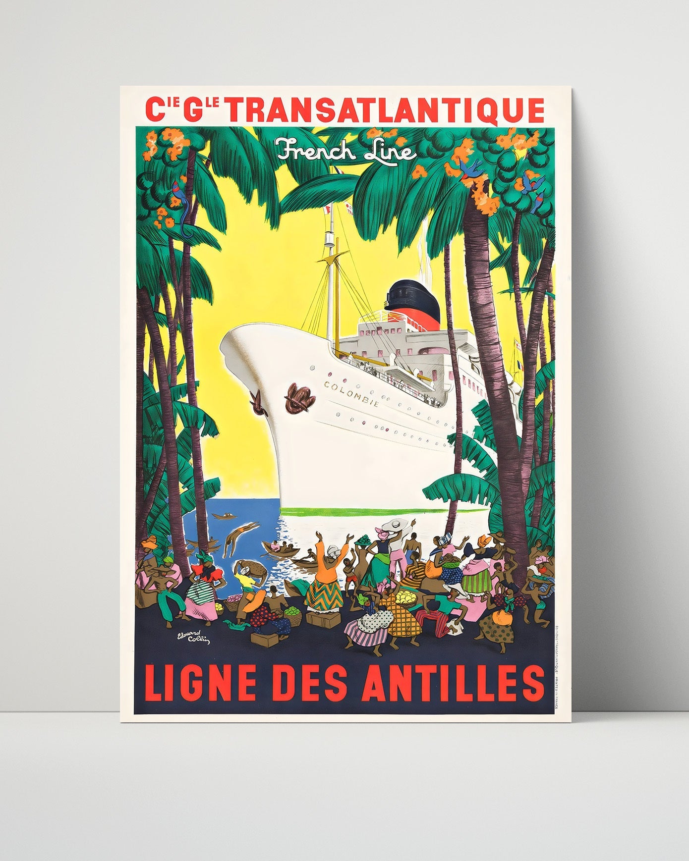 Classic Travel Poster - Antilles - French Line Cruise