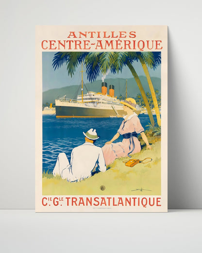 Classic Travel Unframed Poster -  Antilles - Transatlantique