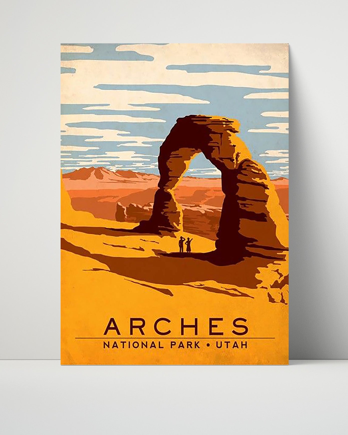 Classic Travel Poster - Arches - National Park Utah
