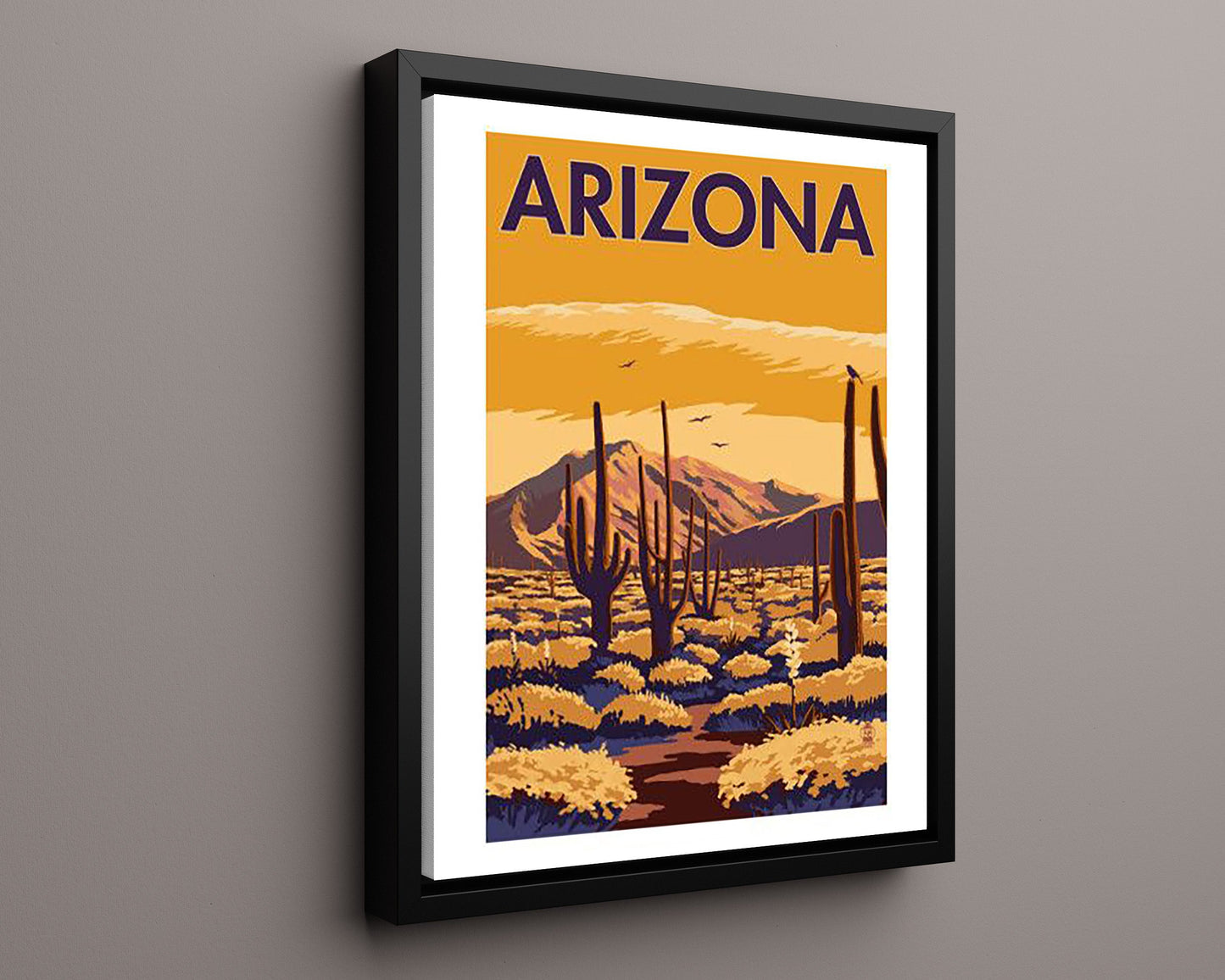 Classic Travel Poster - Arizona - Desert Landscape