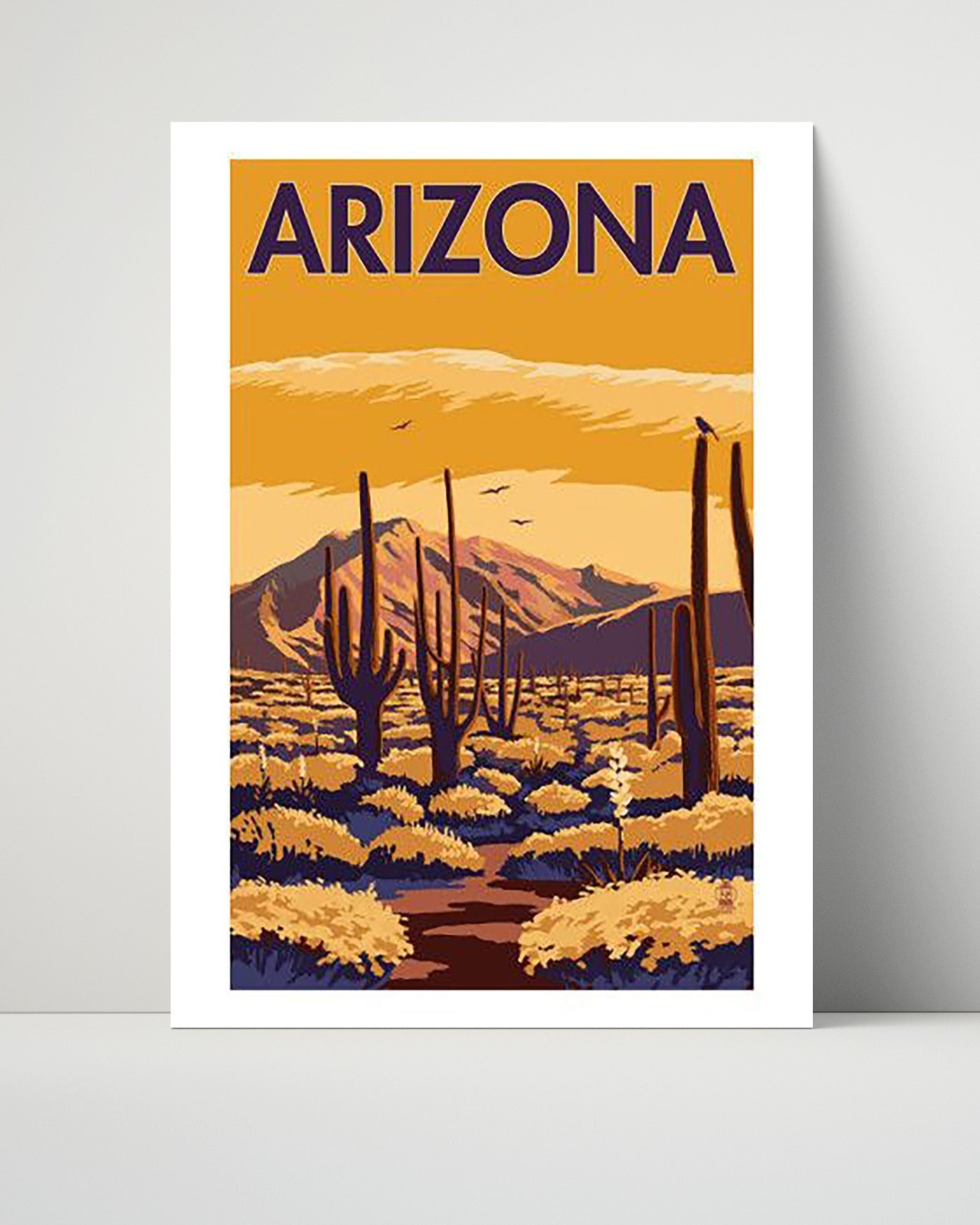 Classic Travel Unframed Poster -  Arizona - Desert Landscape