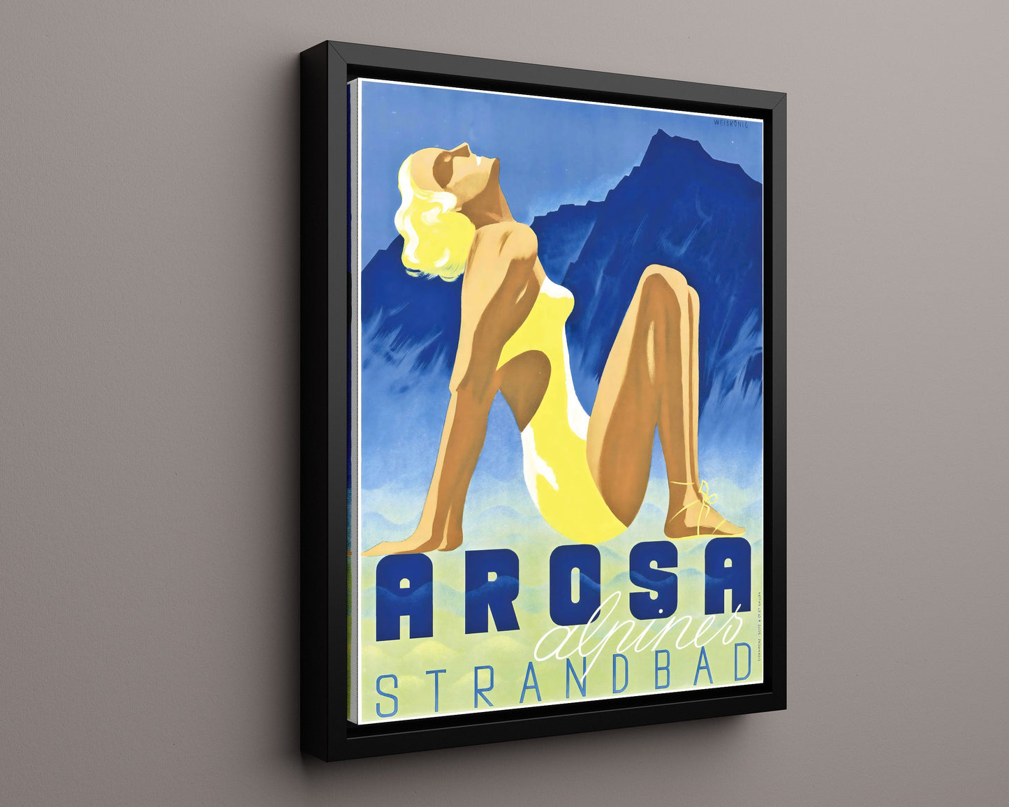 Classic Travel Poster - Arosa - Strandbad