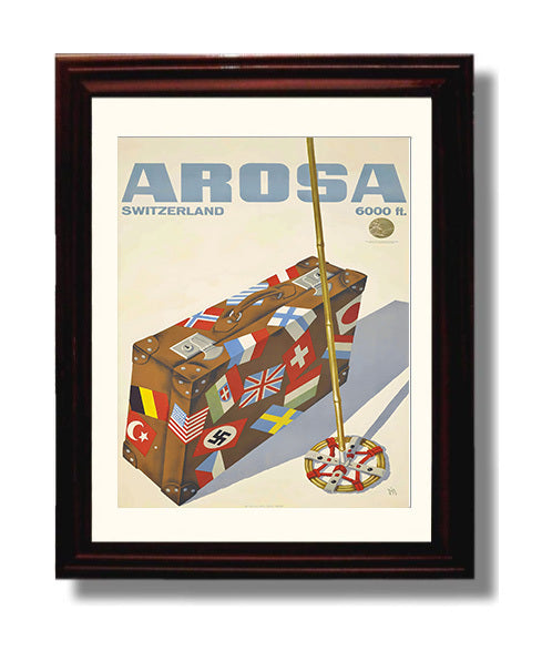 Arosa Switzerland travel poster wall art 8x10 Canvas