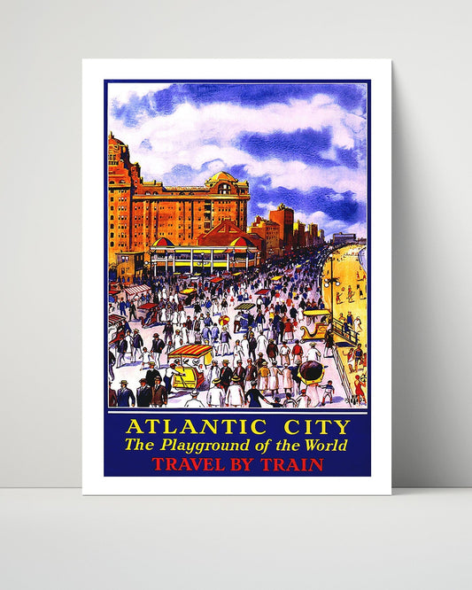 Classic Travel Unframed Poster -  Atlantic City - Playground of the World