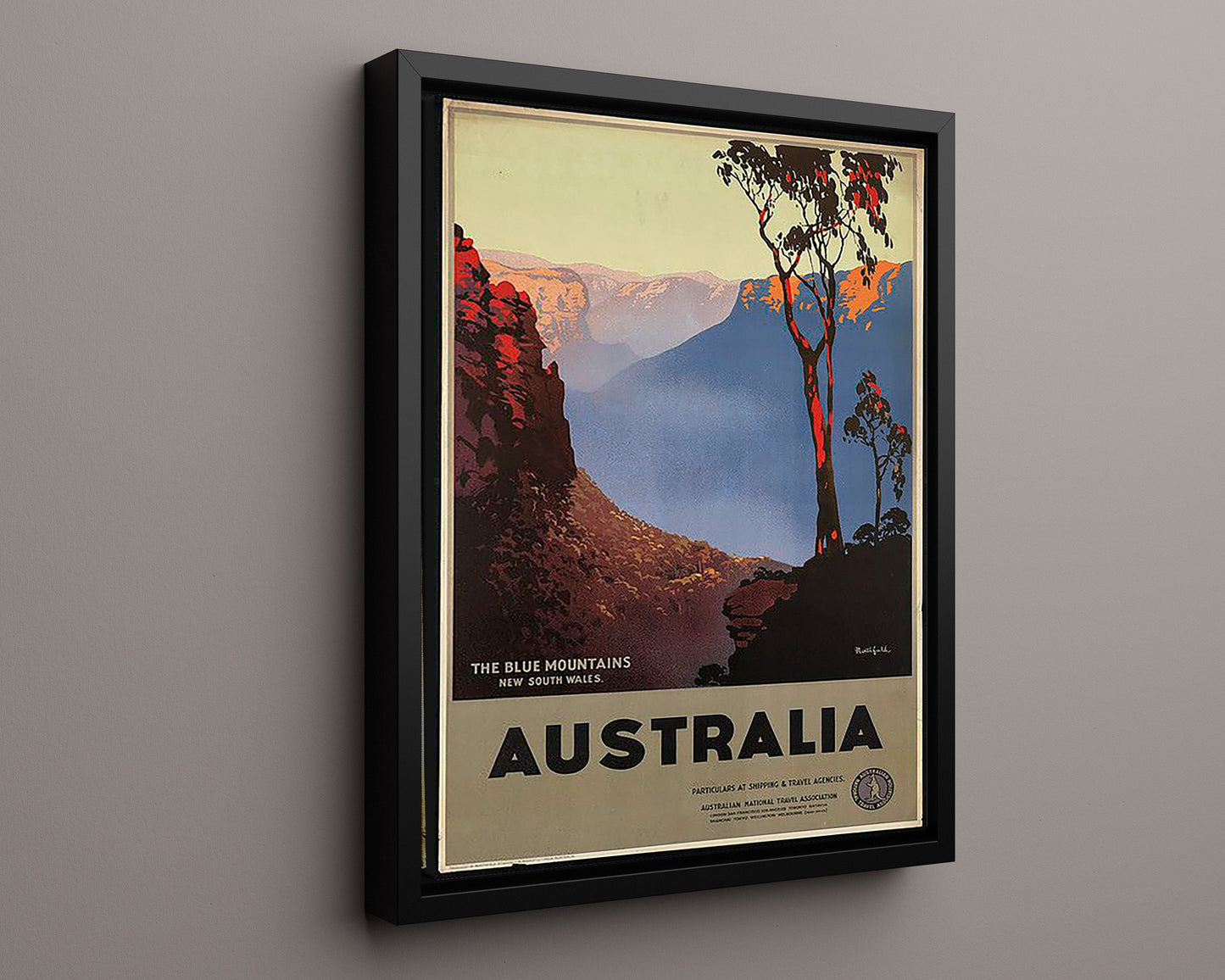 Classic Travel Poster - Australia - Blue Mountains