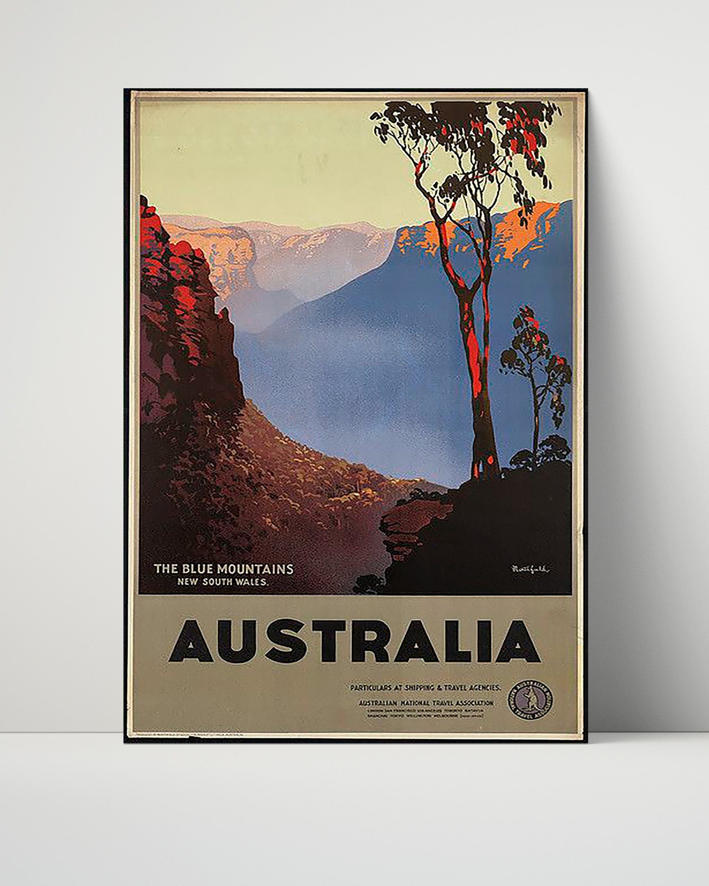 Classic Travel Poster - Australia - Blue Mountains