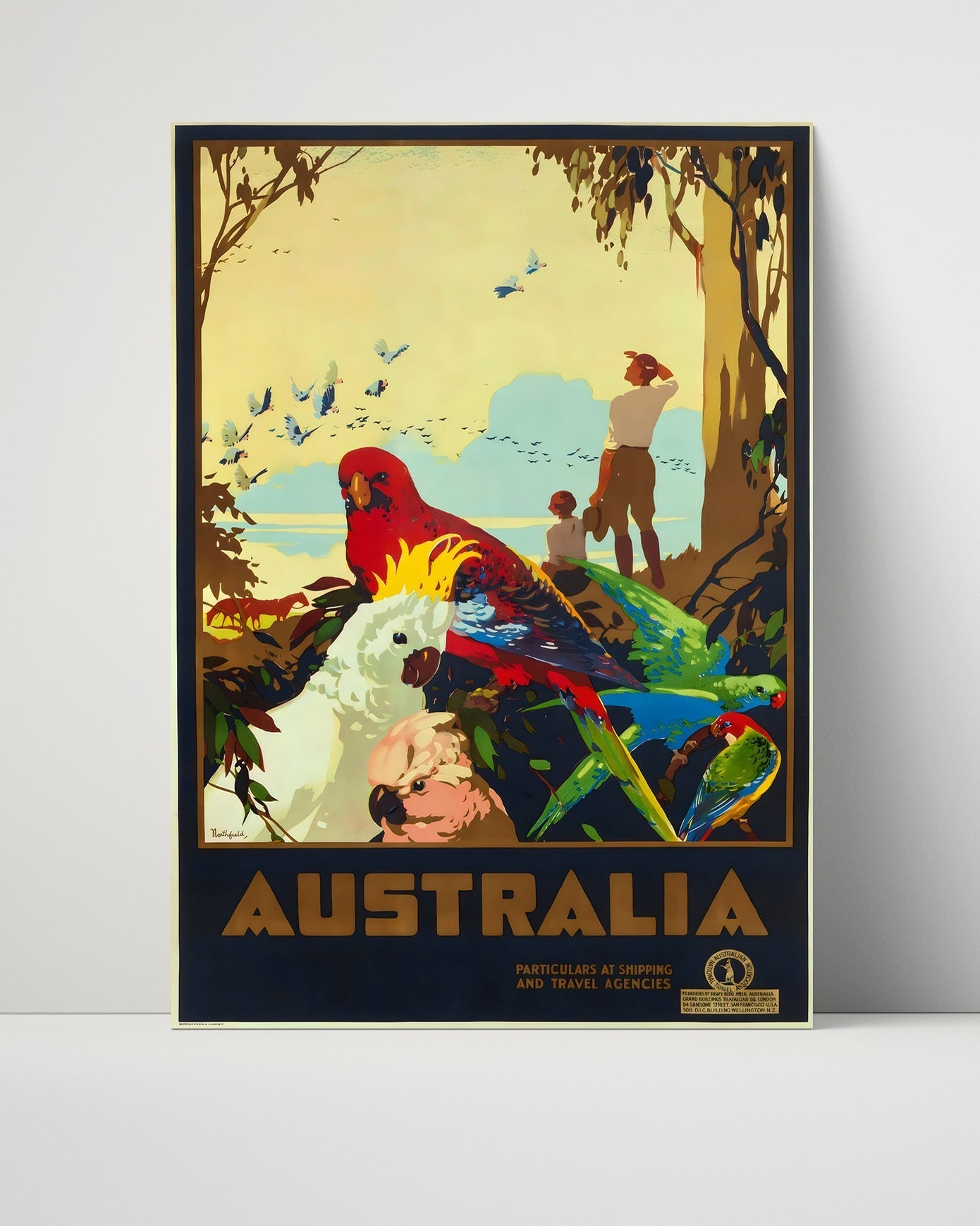 Classic Travel Unframed Poster -  Australia - Exotic Birds
