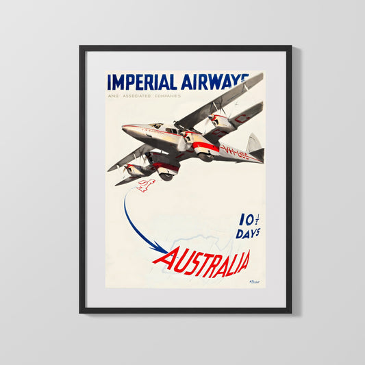 Classic Travel Poster - Australia - Imperial Airways