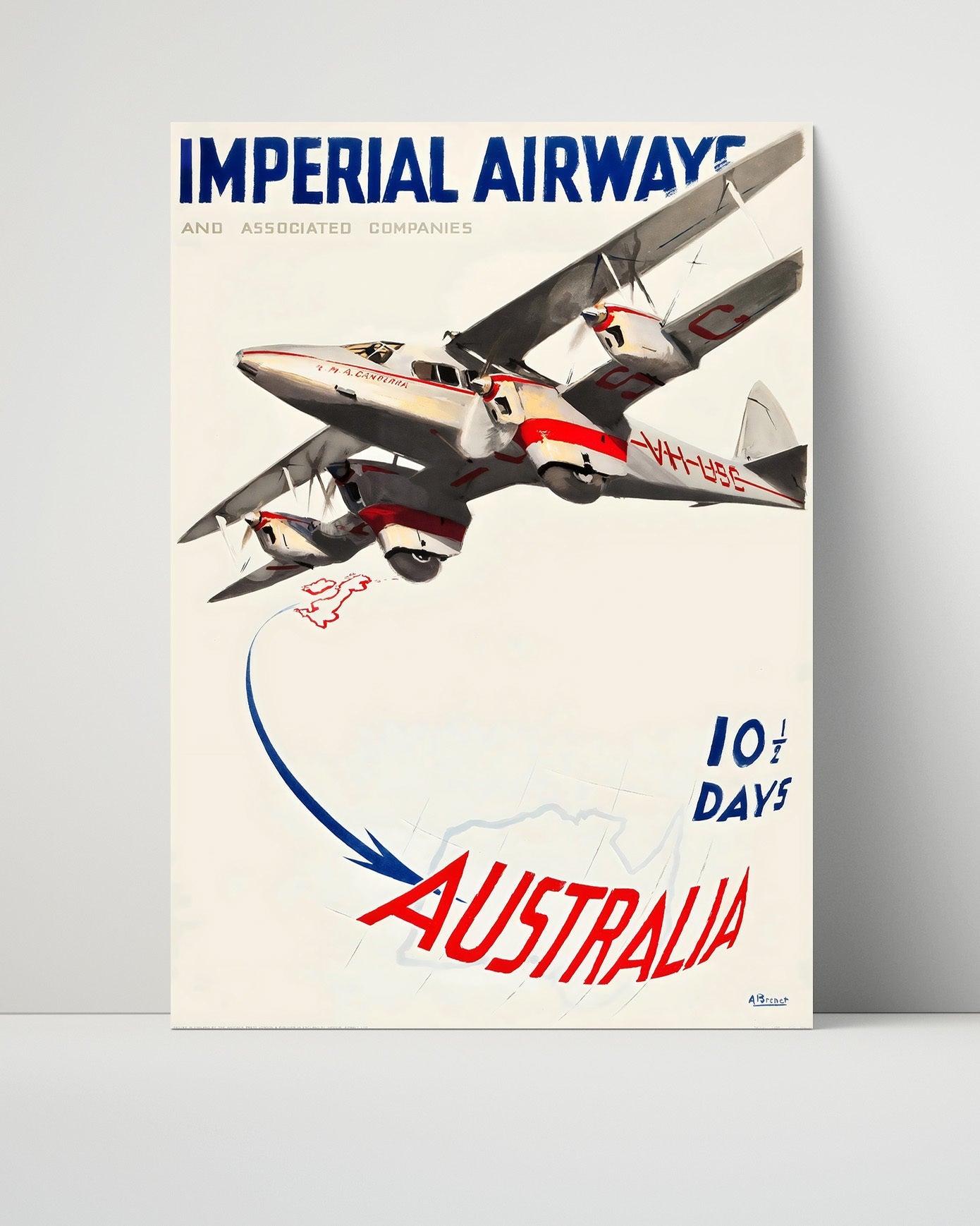Classic Travel Poster - Australia - Imperial Airways