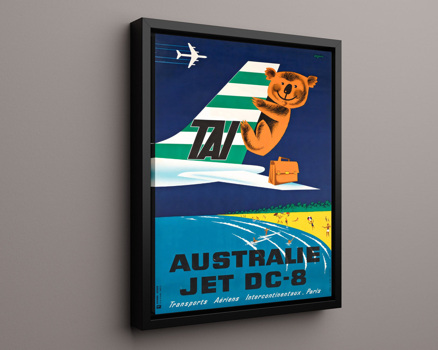 Classic Travel Poster - Australia - Jet DC-8