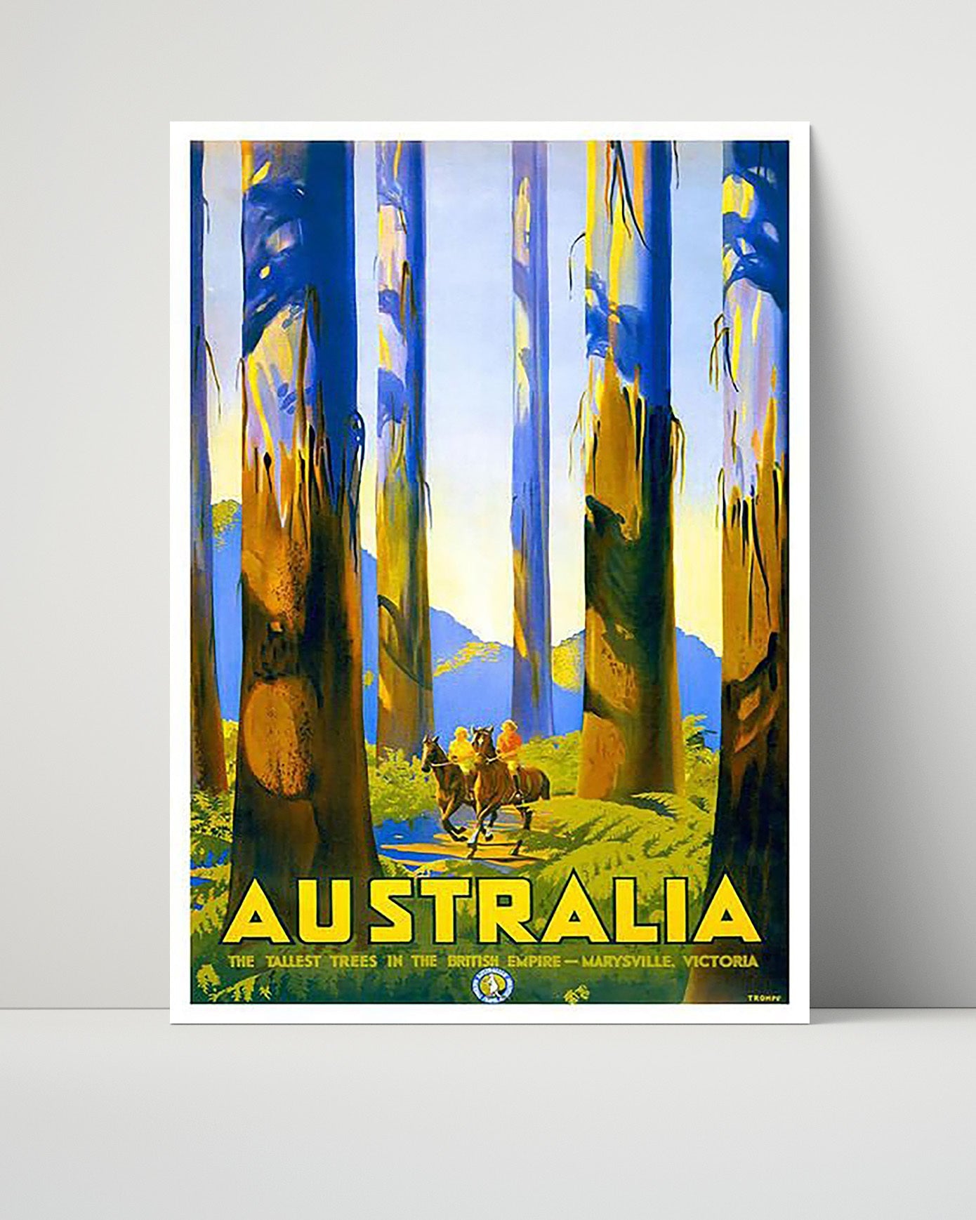 Classic Travel Poster - Australia - Marysville Victoria Tall Trees