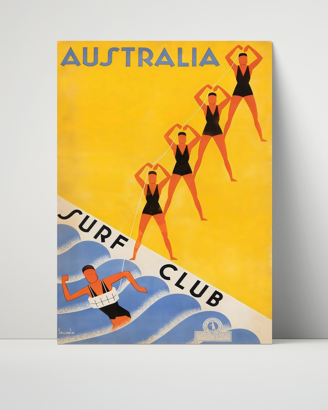 Classic Travel Unframed Poster -  Australia - Surf Club