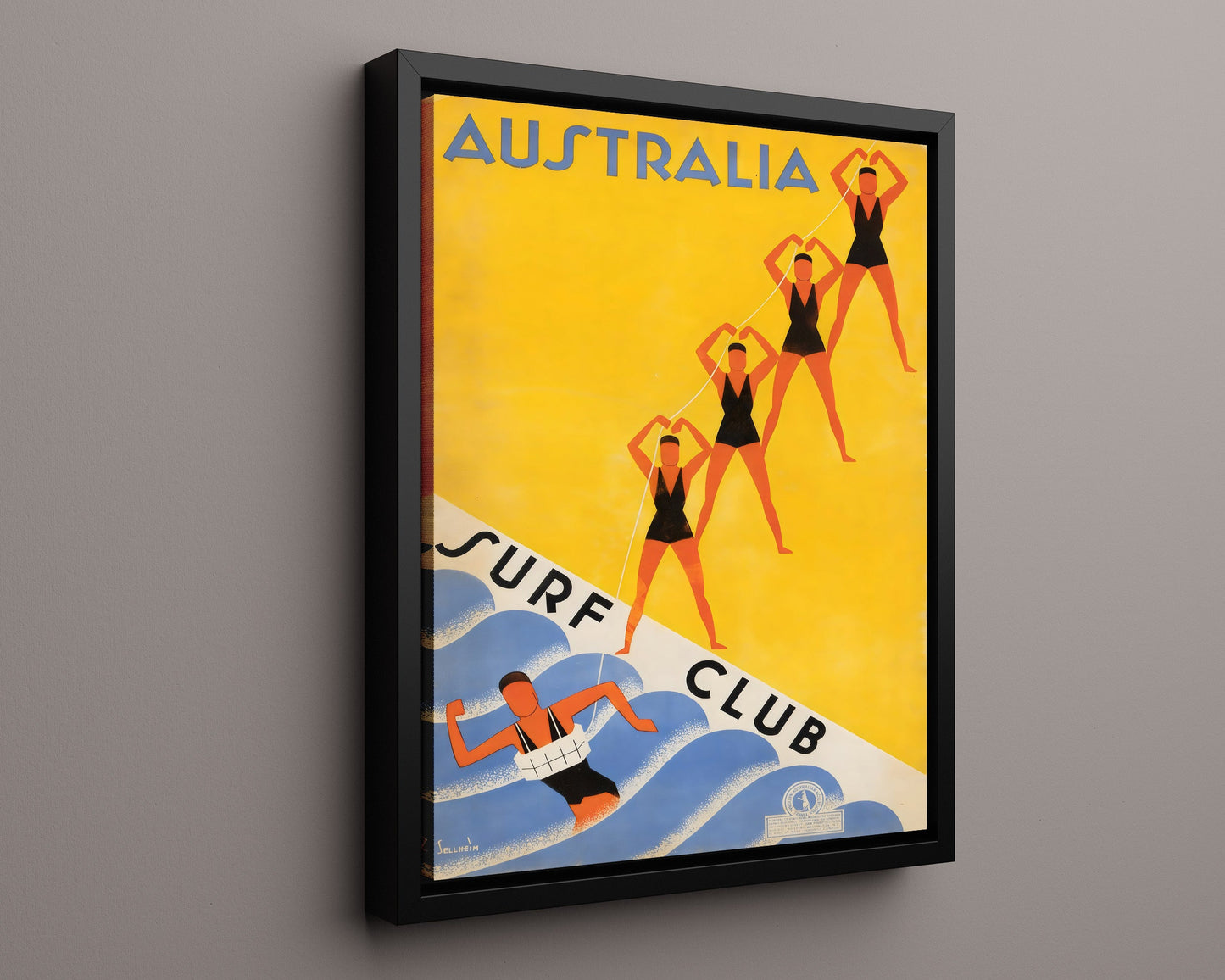 Classic Travel Poster - Australia - Surf Club