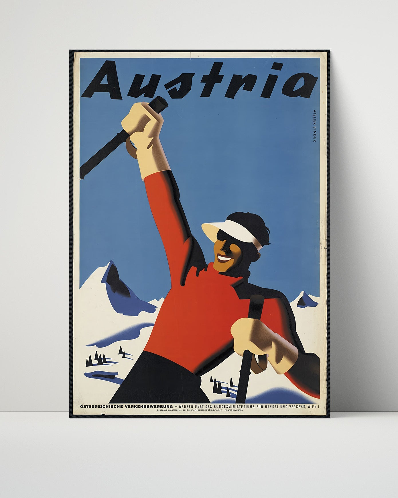 Classic Travel Poster - Austria - Alpine Skiing