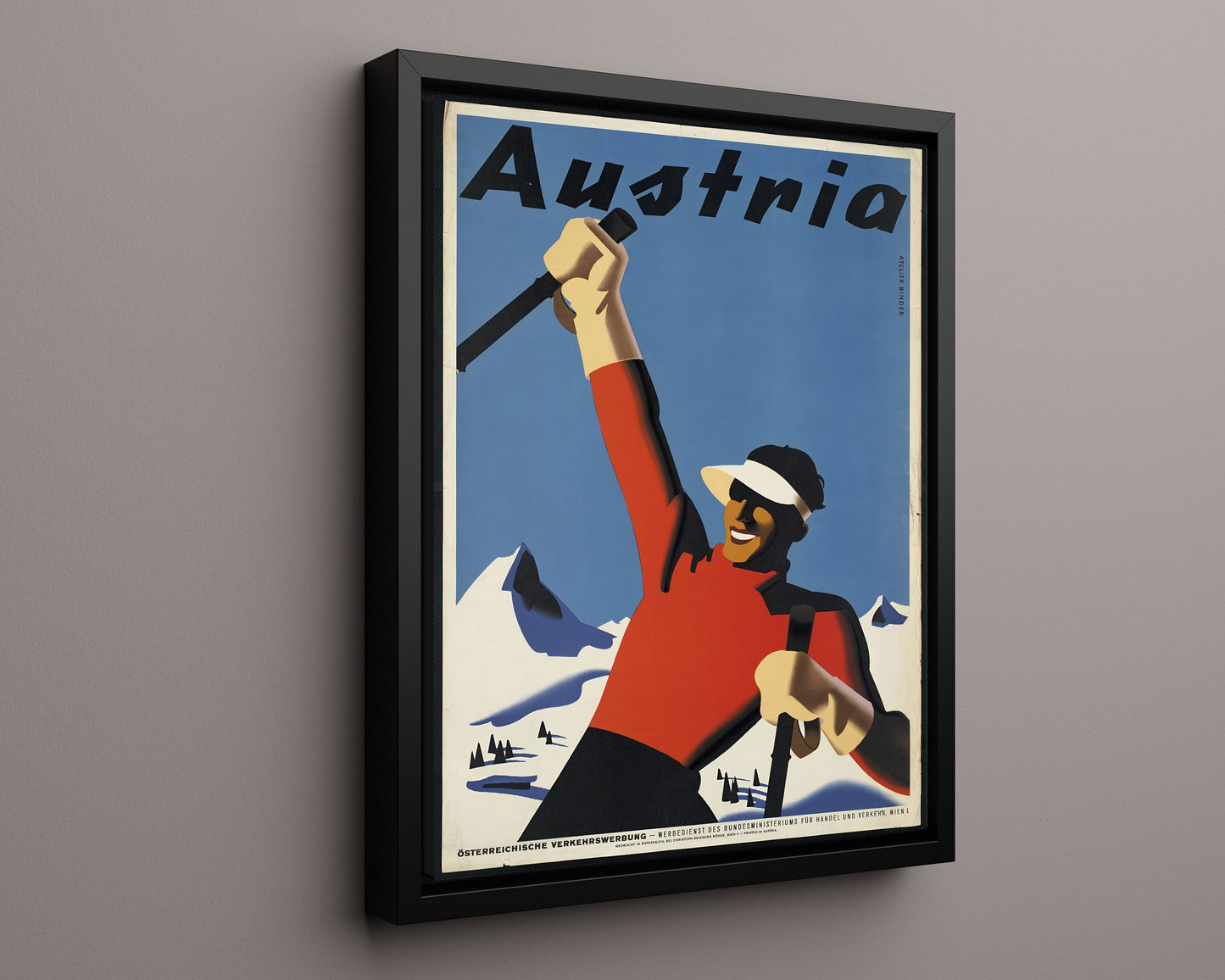 Classic Travel Poster - Austria - Alpine Skiing