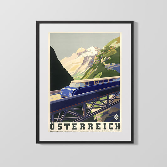 Classic Travel Poster - Austria - Osterreich Railway