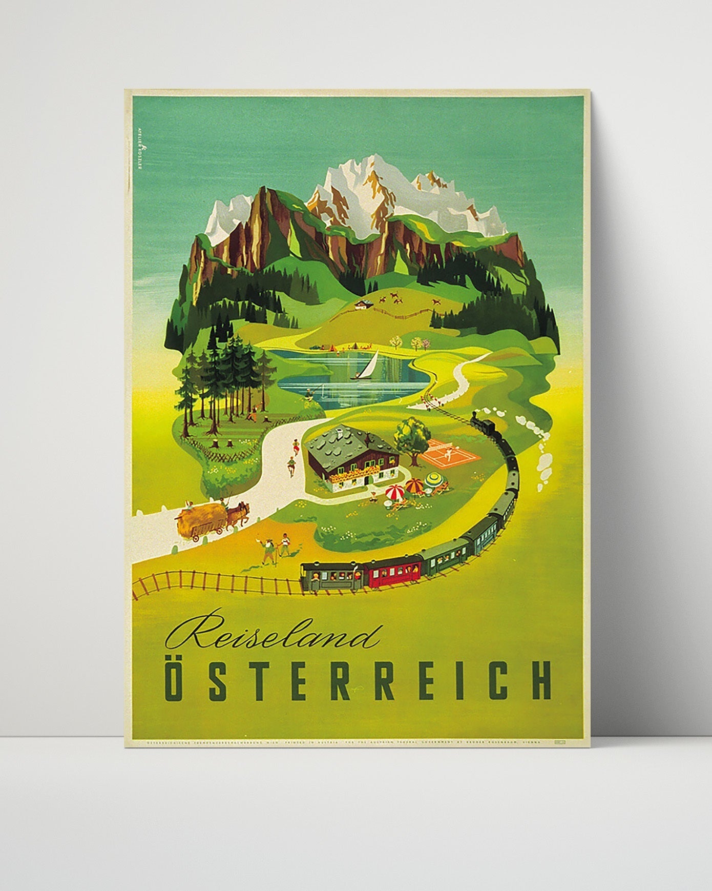 Classic Travel Unframed Poster -  Austria - Reiseland Osterreich