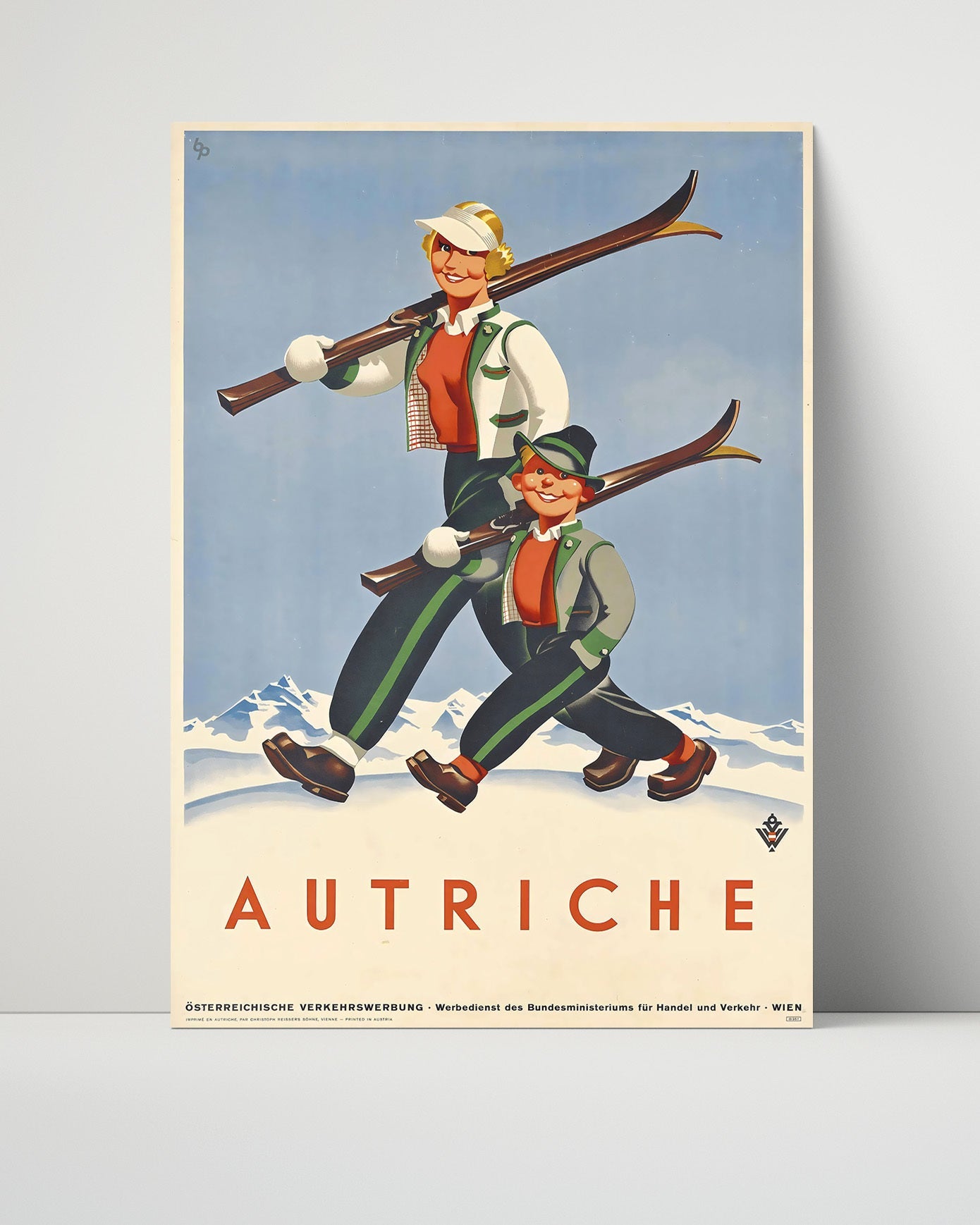 Classic Travel Poster - Austria - Skier